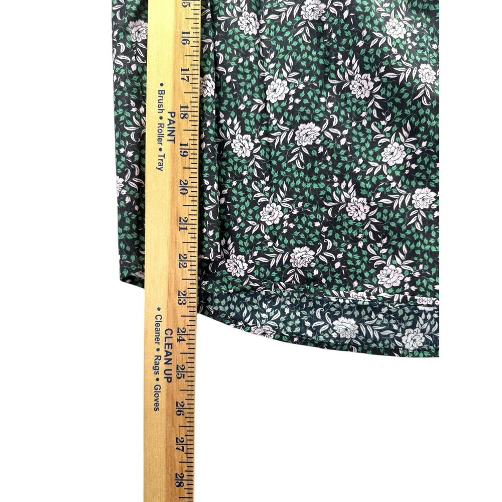 J.Crew x Liberty Fabric Ruffle Sleeve Blouse Womens S Floral Green Preppy - Picture 8 of 11